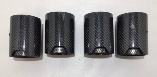 2015-2020 F80 F82 F87 BMW M2 M3 M4 M Performance Carbon Exhaust Tips / Set of 4 / USED / F8M01