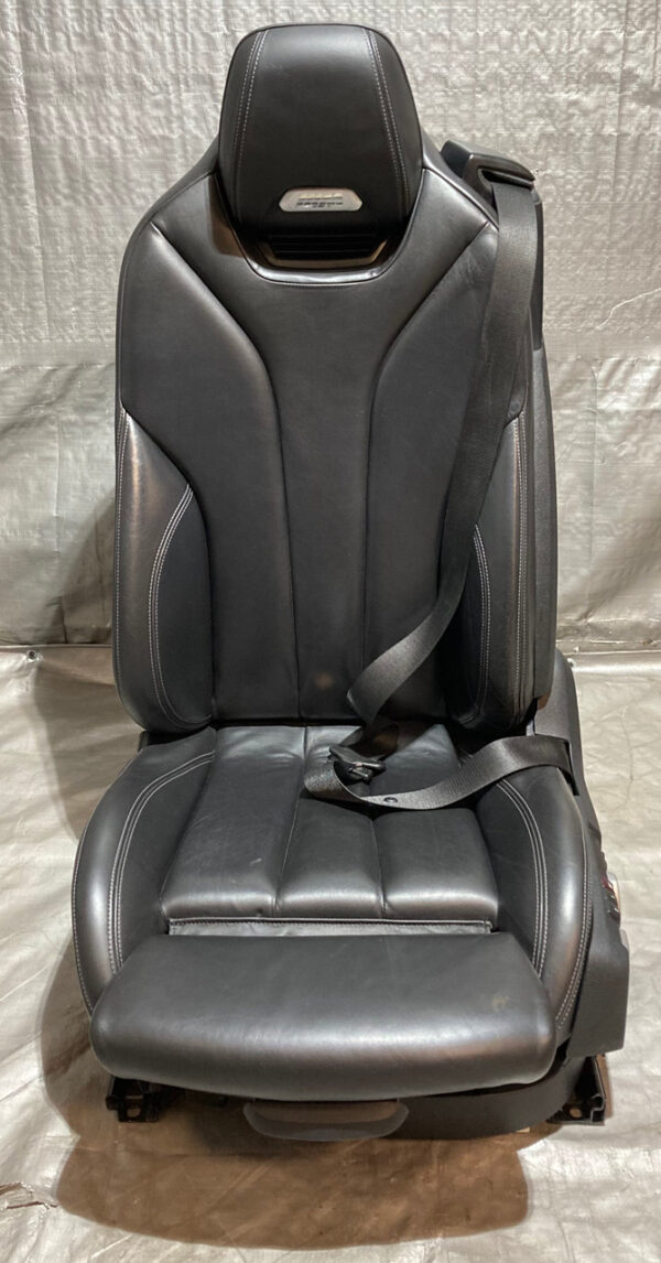 2015-2020 F83 BMW M4 Black Merino Leather Driver Front Seat Assembly / F8M03