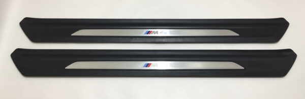 2015-2020 F83 BMW M4 Convertible OEM Interior Door Sill Trims / Pair / F8M02