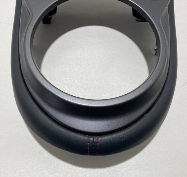 2015-2020 Nissan 370Z Nismo Shifter Surround Trim / Red Stitching / 7Z020 - Image 4
