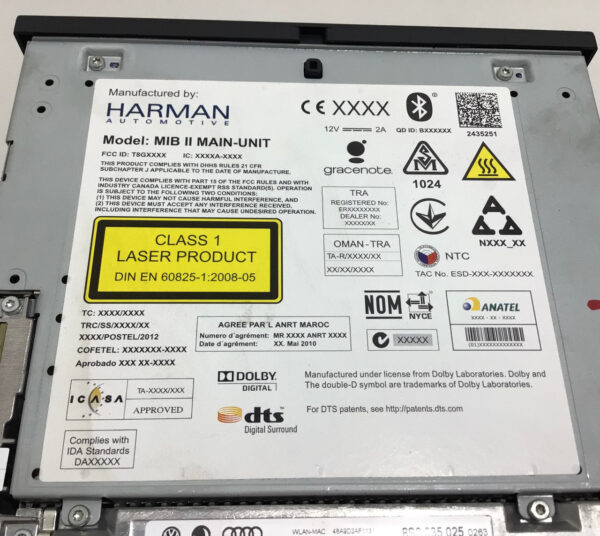 2016 Audi TT Quattro Head Unit MMI Module w/ SD Card / MIB2 / 8S0035025 / T3001 - Image 3