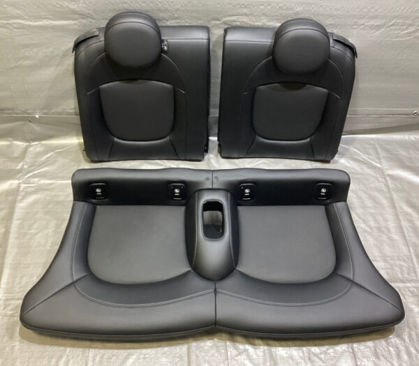 2016-2022 Mini Cooper S F57 Convertible Black Leatherette Rear Seat Set / R3011