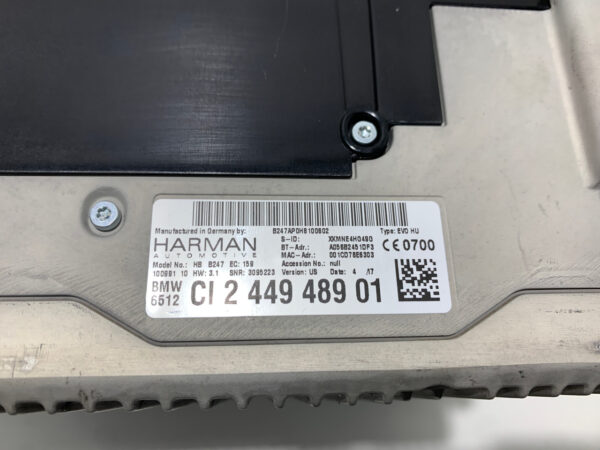 2017 Mini Cooper F57 Convertible Radio Navigation Head Unit High 2 / CI 2 449 489 / R3010 - Image 3