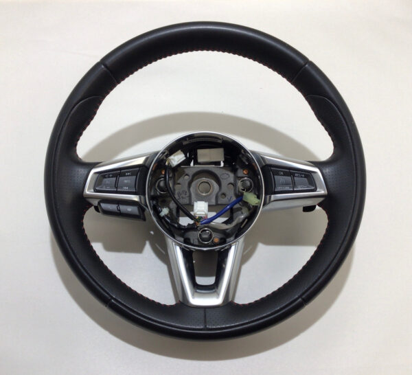 2017-2020 Fiat 124 Spider Abarth Black Leather Steering Wheel / Automatic / FD009