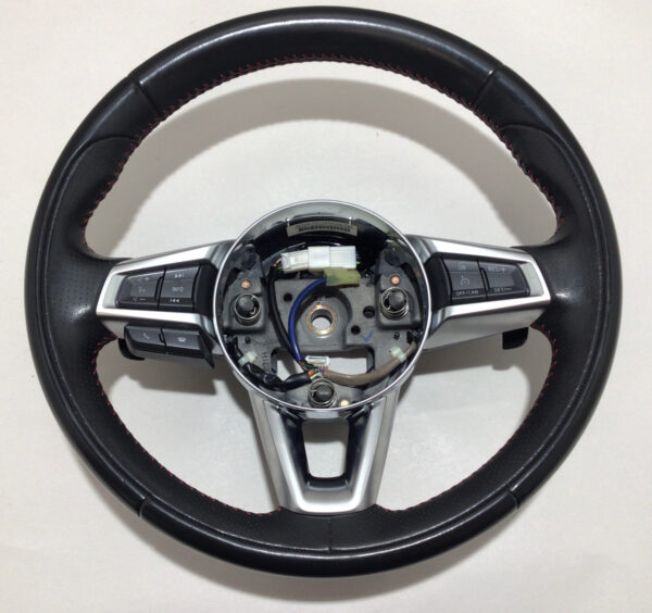 2017-2020 Fiat 124 Spider Abarth Black Leather Steering Wheel / Automatic / FD018