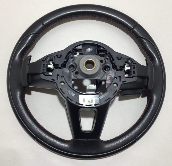 2017-2020 Fiat 124 Spider Abarth Black Leather Steering Wheel / Automatic / FD018 - Image 4