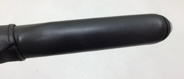 2017-2020 Fiat 124 Spider Black Leather Parking Brake Handle / Saddle Brown / FD016 - Image 3