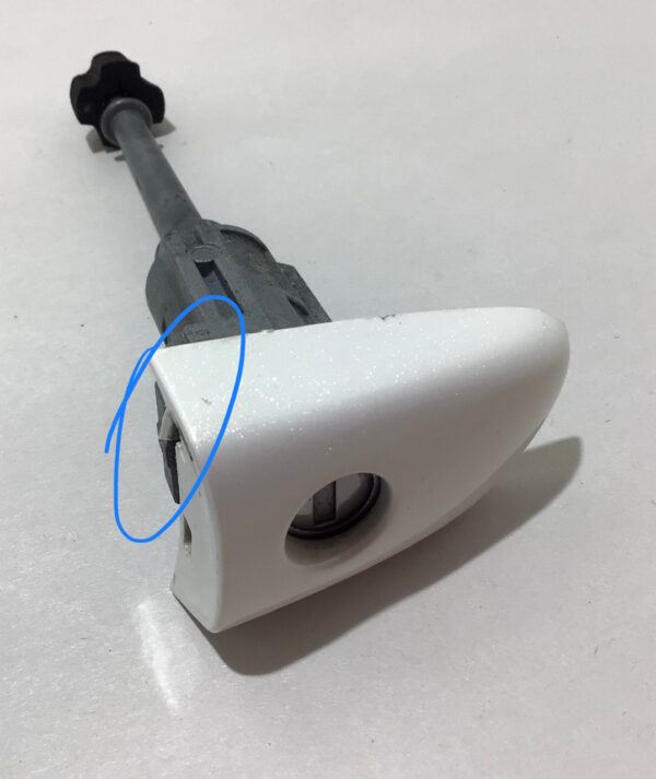 2017-2020 Fiat 124 Spider Driver Exterior Door Handle w/ Keyless Entry / Arctic White FD016 - Image 3