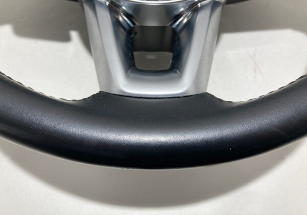 2017-2020 Fiat 124 Spider Lusso Black Leather Steering Wheel / Manual / White Stitching / FD020 - Image 3
