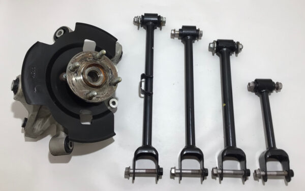 2017-2020 Fiat 124 Spider Passenger Rear Knee Assembly Spindle w/ Control Arms / FD015