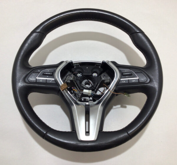 2017-2020 Infiniti Q60 Black Leather Steering Wheel w/ Trim / IQ601