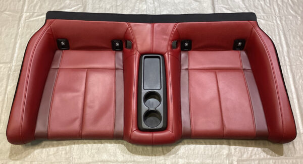 2017-2020 Infiniti Q60 Monaco Red Leather Rear Seat Set / OEM / IQ604 - Image 4