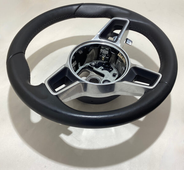 2017-2023 Porsche 718 Boxster Cayman Black Leather Steering Wheel w/ PDK Shifters / BC301 - Image 2