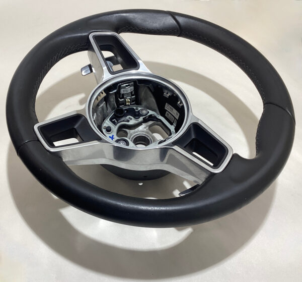 2017-2023 Porsche 718 Boxster Cayman Black Leather Steering Wheel w/ PDK Shifters / BC301 - Image 3