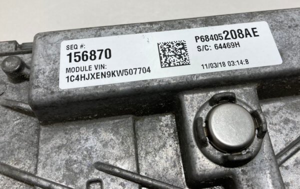 2018-2020 Jeep Wrangler JL 2.0 Engine Control Module ECU / 68405208AE / JL007 - Image 3