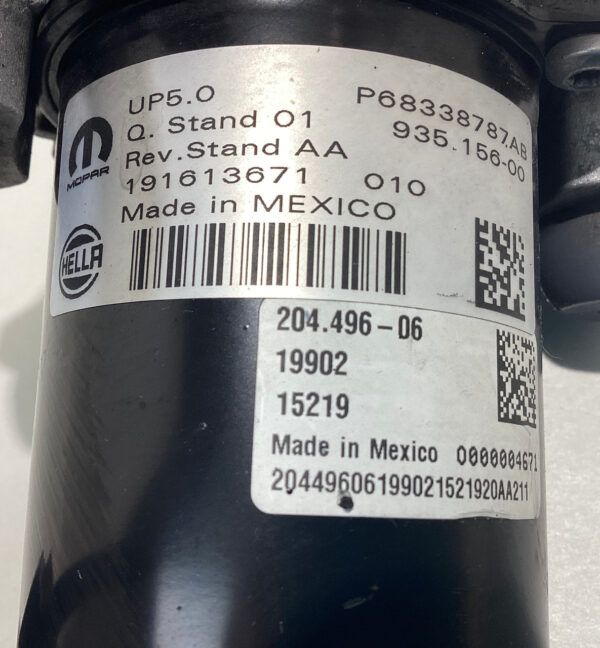 2018-2020 Jeep Wrangler JL 2.0l AIR Vacuum Pump / 68338787AB / JL008 - Image 2