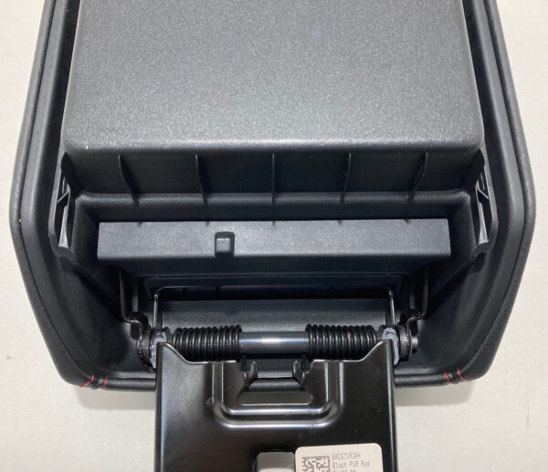 2018-2021 Jeep Wrangler JL Unlimited 4DR Rubicon Black Leather Center Console Lid / Red Stitching / JL008 - Image 4