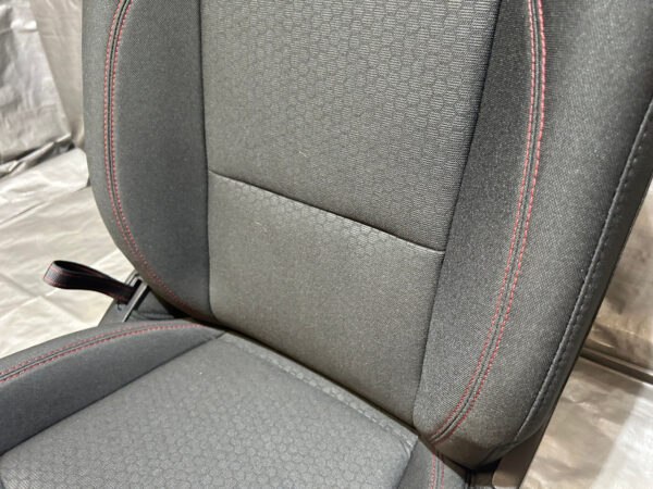 2018-2021 Jeep Wrangler JL Unlimited 4DR Rubicon Passenger Side Front Black Cloth Seat w/ Red Stitching / JL006 - Image 5
