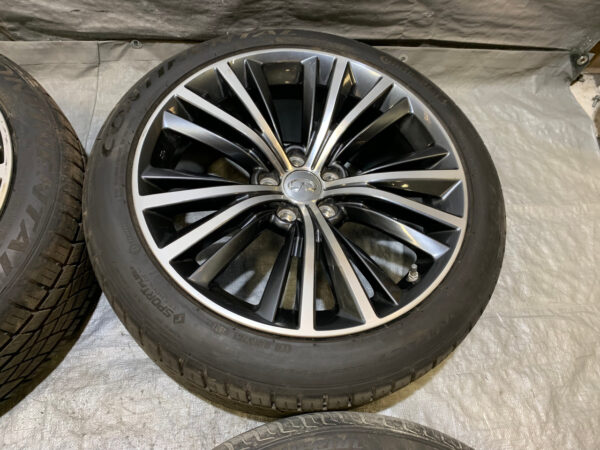 *DAMAGED* 2017-2020 Infiniti Q60 19" 15 Spoke Wheels Rims w/ Tires / Set of 4 / IQ601 - Image 4