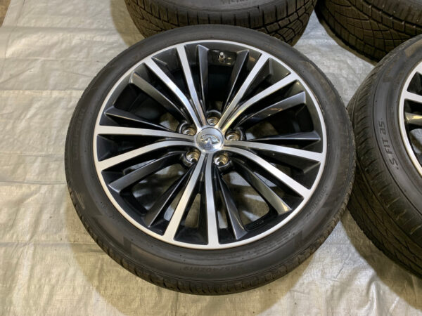 *DAMAGED* 2017-2020 Infiniti Q60 19" 15 Spoke Wheels Rims w/ Tires / Set of 4 / IQ601 - Image 5