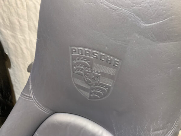 *Damage* 1999-2004 Porsche 996 911 / 986 Boxster 4 Way Power Draped Leather Seats / Metropol Blue / P6013 - Image 2