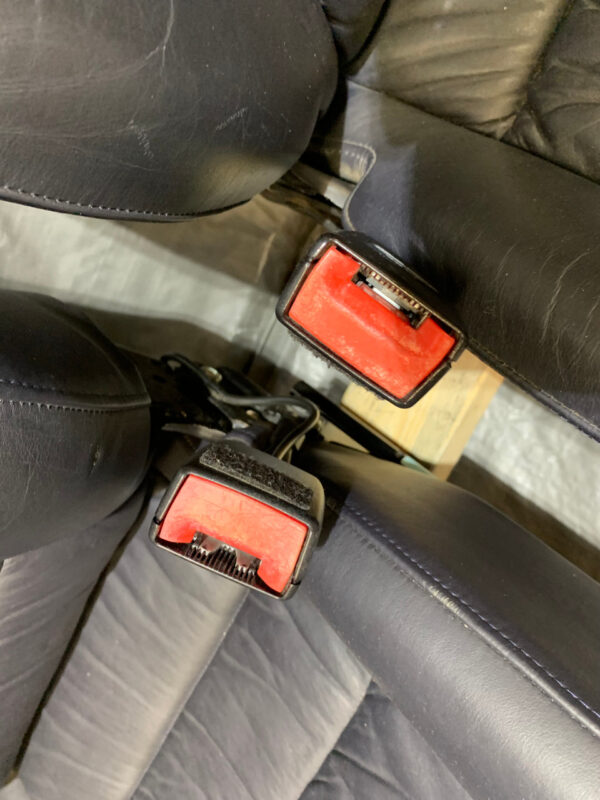 *Damage* 1999-2004 Porsche 996 911 / 986 Boxster 4 Way Power Draped Leather Seats / Metropol Blue / P6013 - Image 4
