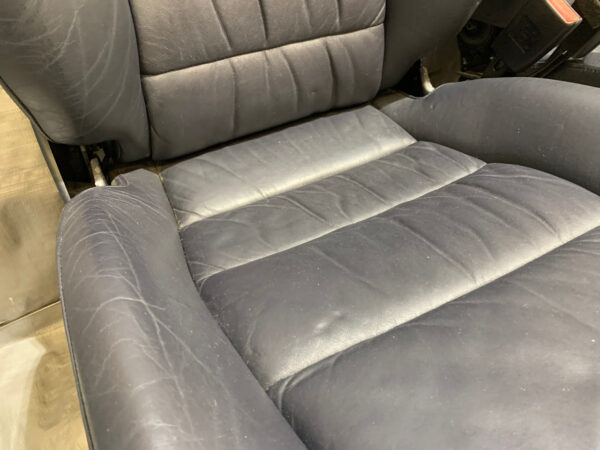 *Damage* 1999-2004 Porsche 996 911 / 986 Boxster 4 Way Power Draped Leather Seats / Metropol Blue / P6013 - Image 5