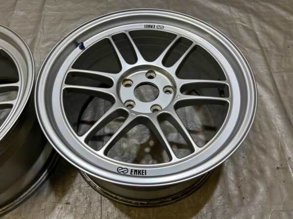 Pair of 18x9.5" Enkei RPF1 Wheels Rims / 5x114.3 / HS003 - Image 3