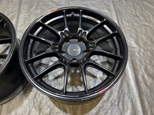 Pair of 18x9.5" Enkei Racing GTC02 Wheels Rims / DAMAGE / TR103 - Image 2