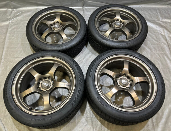 Set of 4 17x7" & 17x8" Motegi Traklite Wheels Rims w/ Tires / *Minor Bends* HS001