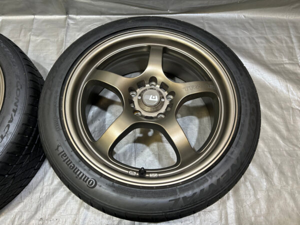 Set of 4 17x7" & 17x8" Motegi Traklite Wheels Rims w/ Tires / *Minor Bends* HS001 - Image 2