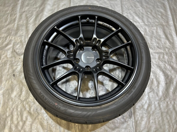 Single 18x9.5" Enkei Racing GTC02 Wheel Rim w/ 265/35 Yokohama Advan Tire / TR103